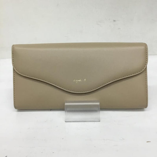 アニエス・ベー agnes b. 財布 長財布 ロゴ、文字 ベージュ / ベージュ /  レディース USED 古着 中古 10141529