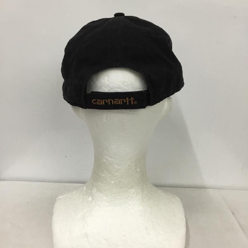 カーハート Carhartt 帽子 キャップ 103938 001 Cotton Canvas Cap ロゴ、文字 黒 / ブラック /  メンズ USED 古着 中古 10147140