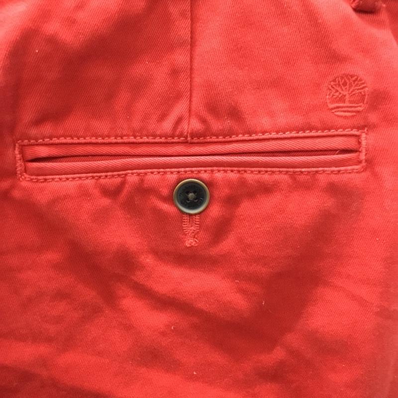 ティンバーランド Timberland パンツ チノパン 3532J ジッパーフライ チノパンツ 32 32 ワンポイント 赤 / レッド /  メンズ USED 古着 中古 10111582