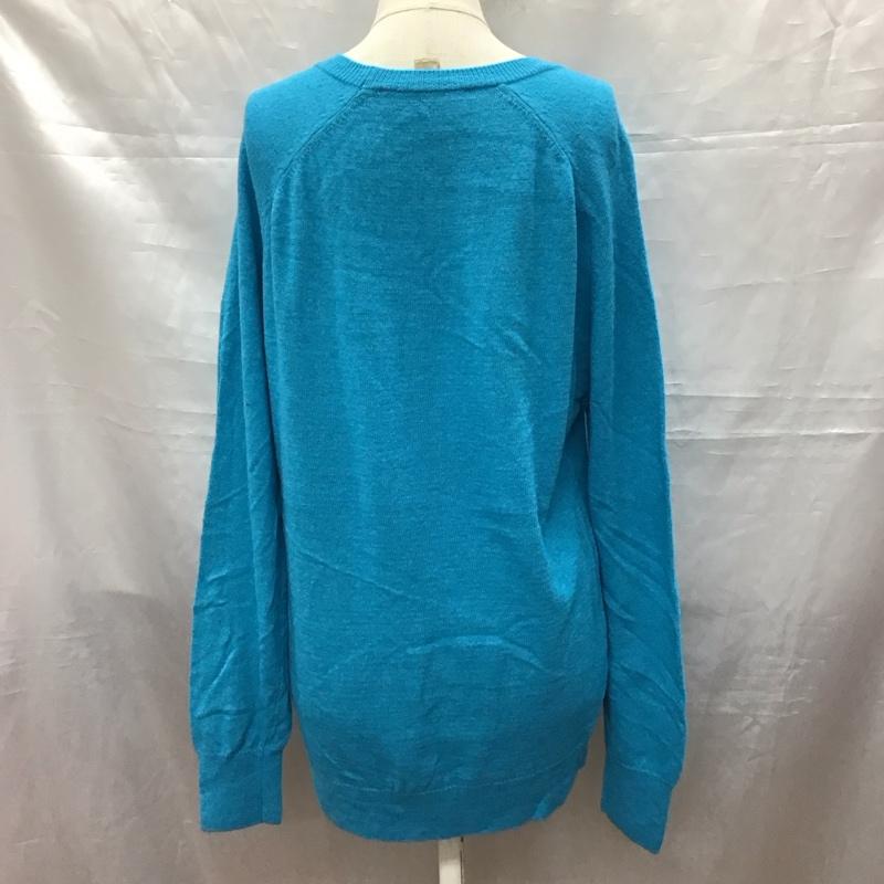 ザラ ZARA ニット、セーター 長袖 6771 018 935 クルーネック L 無地 青 / ブルー /  レディース USED 古着 中古 10118435