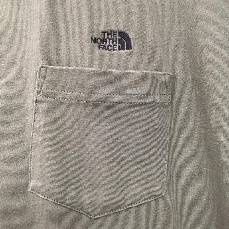 ザノースフェイス THE NORTH FACE Tシャツ 半袖 nt321003a S/SSimpleLogoPocketTee 半袖カットソー クルーネックカットソー XL ロゴ、文字 カーキ / カーキ /  メンズ USED 古着 中古 10136186