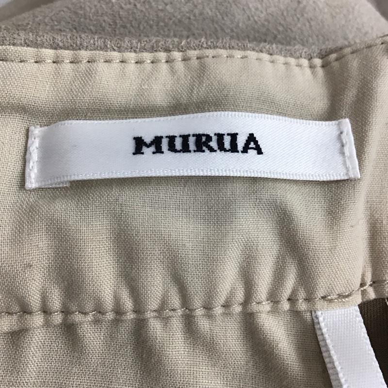 ムルーア MURUA パンツ スラックス 012060700101-02 バックスリットスウェードパンツ フレアパンツ センタータックパンツ FREE 無地 ベージュ / ベージュ /  レディース USED 古着 中古 10119446