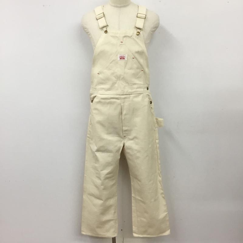 ラウンドハウス ROUND HOUSE サロペット・オーバーオール サロペット、オーバーオール オーバーオール オールインワン ワイドパンツ カジュアルパンツ ロゴ、文字 アイボリー / アイボリー /  メンズ USED 古着 中古 10120471
