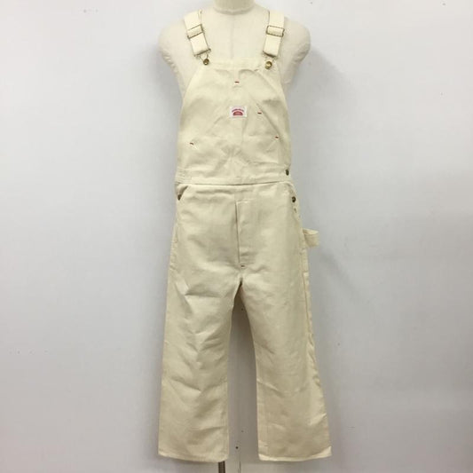 ラウンドハウス ROUND HOUSE サロペット・オーバーオール サロペット、オーバーオール オーバーオール オールインワン ワイドパンツ カジュアルパンツ ロゴ、文字 アイボリー / アイボリー /  メンズ USED 古着 中古 10120471