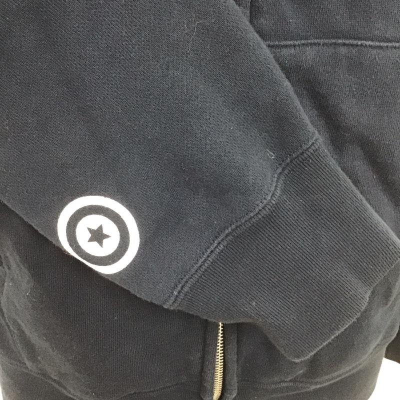 アベイシングエイプ A BATHING APE パーカー 長袖 ジップアップパーカー 長袖パーカー プリントスウェット 1周年 M ロゴ、文字 紺 / ネイビー /  メンズ USED 古着 中古 10107771
