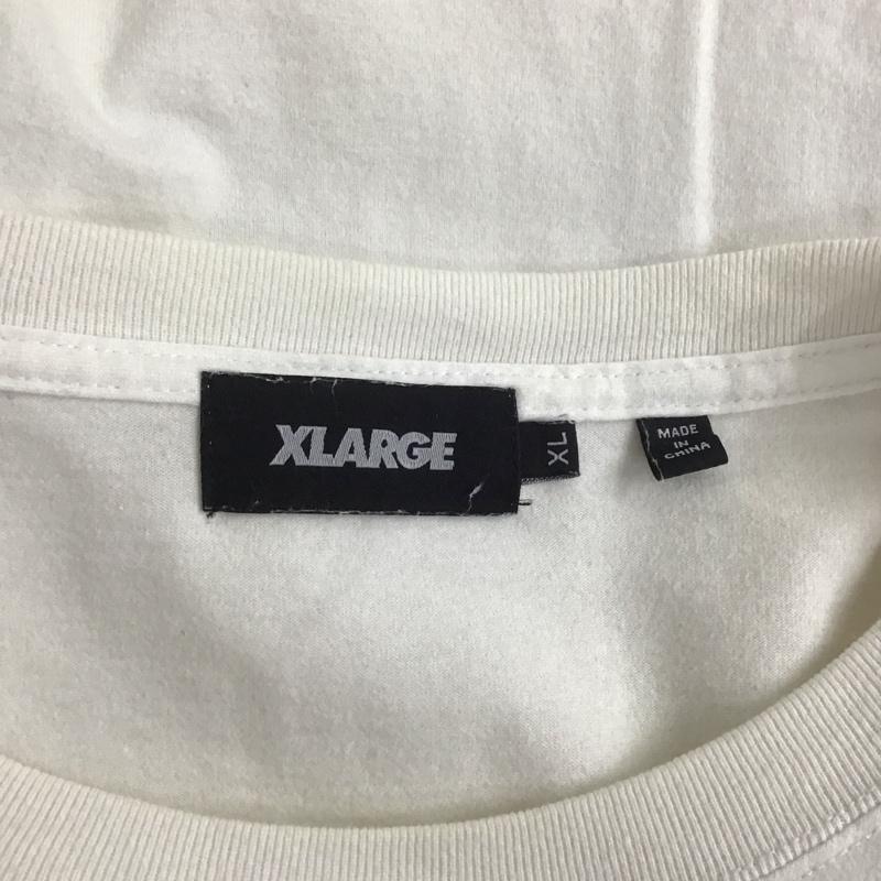 エクストララージ XLARGE カットソー 長袖 長袖カットソー クルーネックカットソー プリントカットソー XL ロゴ、文字 白 / ホワイト /  メンズ USED 古着 中古 10126633
