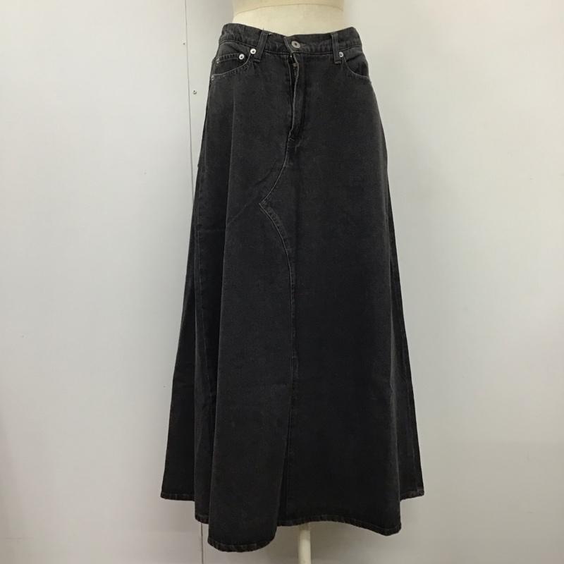 スタディオクリップ studio CLIP スカート ロングスカート TS228002-1 デニム L 無地 黒 / ブラック /  レディース USED 古着 中古 10118702