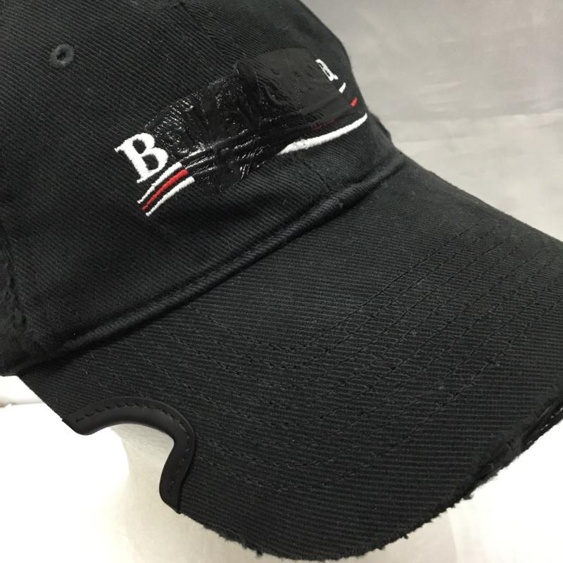 バレンシアガ BALENCIAGA 帽子 キャップ 719364 410B2 HAT GAFFER CAP ロゴ、文字 黒 / ブラック /  メンズ USED 古着 中古 10111058