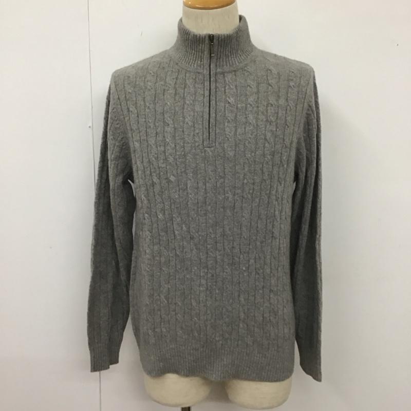 エルエルビーン L.L.Bean ニット、セーター 長袖 ハーフジップ S 無地 灰 / グレー /  メンズ USED 古着 中古 10111715