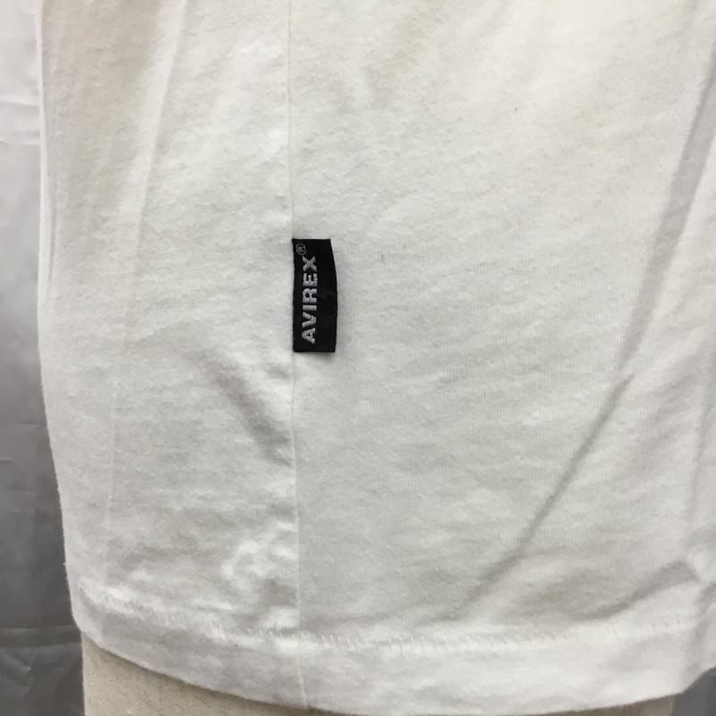 アヴィレックス AVIREX カットソー 長袖 長袖カットソー クルーネックカットソー ロングスリーブカットソー プリントTシャツ M プリント 白 / ホワイト /  メンズ USED 古着 中古 10112289