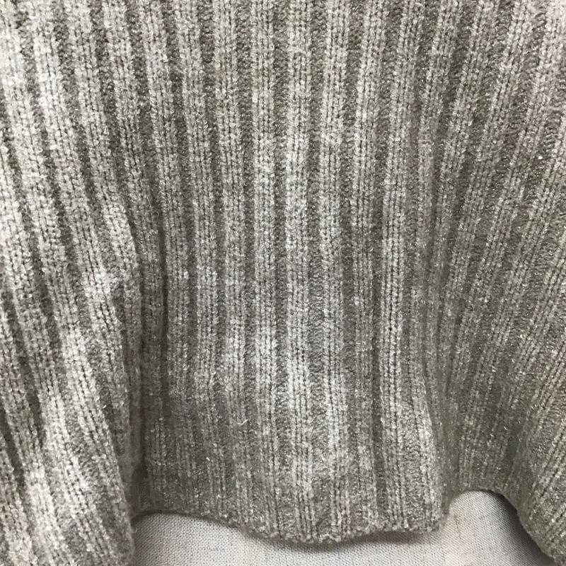 ザラ ZARA ニット、セーター 長袖 4331 130 832 リブ クロップド丈 ショート丈 S 無地 ベージュ / ベージュ /  レディース USED 古着 中古 10118452
