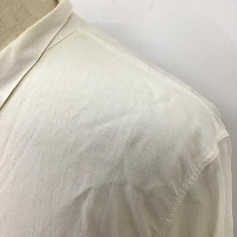 古着 USED シャツ、ブラウス 長袖 プルオーバー ロング丈 42 無地 白 / ホワイト /  メンズ USED 古着 中古 10115705