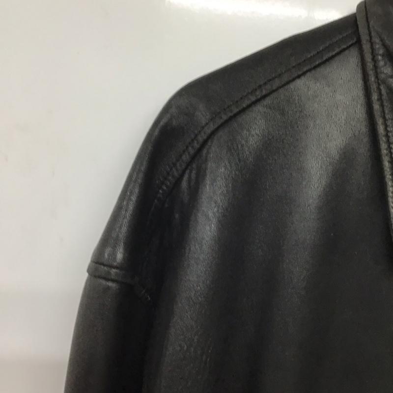 コーチ COACH ジャケット、上着 ジャケット、ブレザー ジップアップジャケット アウター 古着 レザージャケット XL 無地 黒 / ブラック /  メンズ USED 古着 中古 10143843