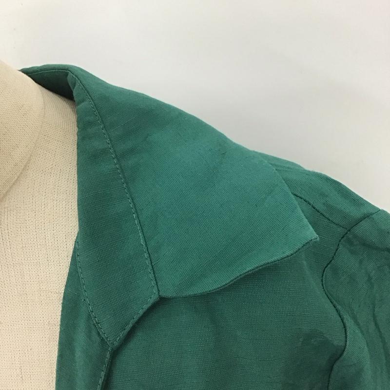 ザラ ZARA ワンピース ロングスカート 4437 073 538 Vネック 番号 M 無地 緑 / グリーン /  レディース USED 古着 中古 10109613