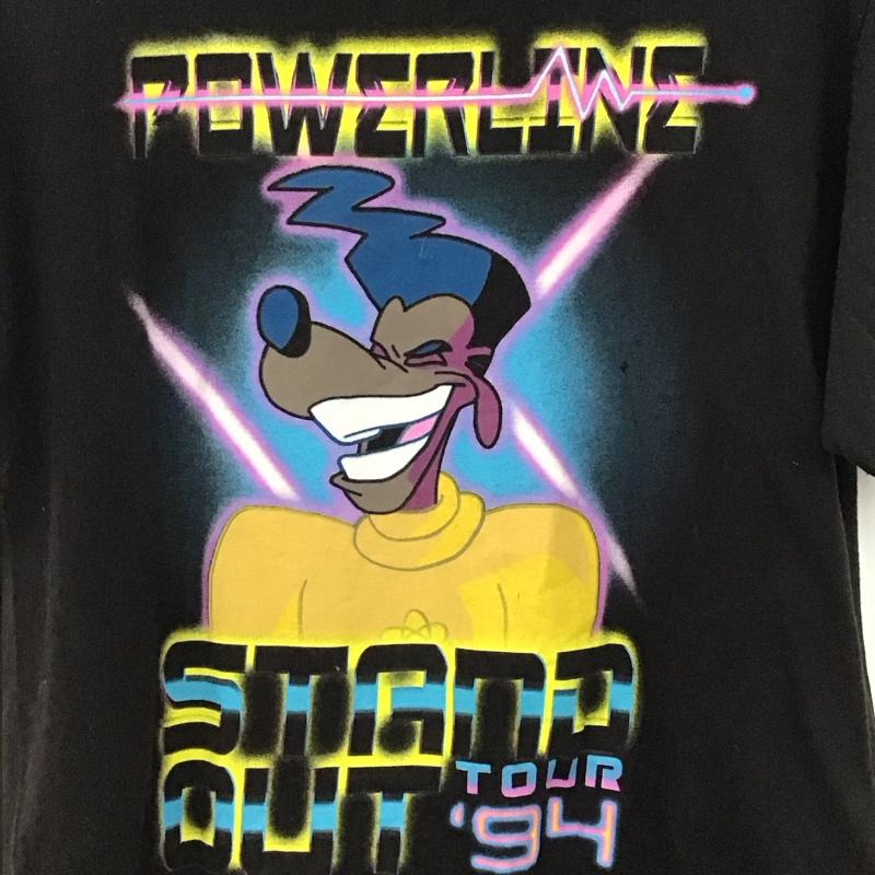 ディズニー Disney Tシャツ 半袖 M プリント X ロゴ、文字 黒 / ブラック /  メンズ USED 古着 中古 10134532