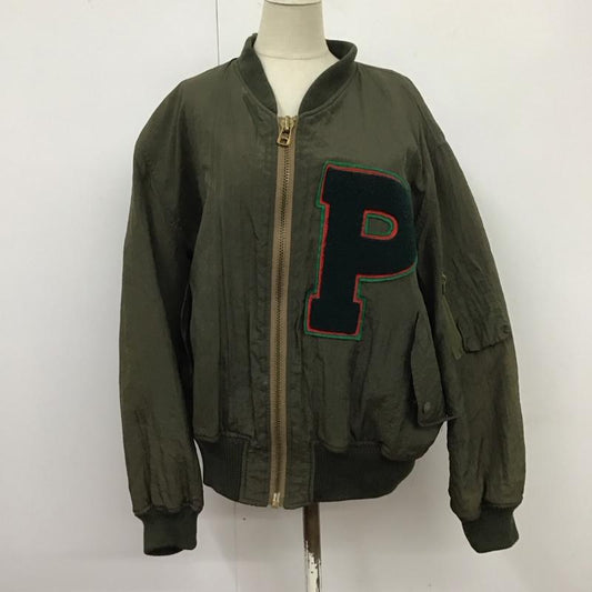ピンクハウス PINK HOUSE ジャケット、上着 ジャンパー、ブルゾン 11PJ-B ノーカラー L ロゴ、文字 カーキ / カーキ /  レディース USED 古着 中古 10125816