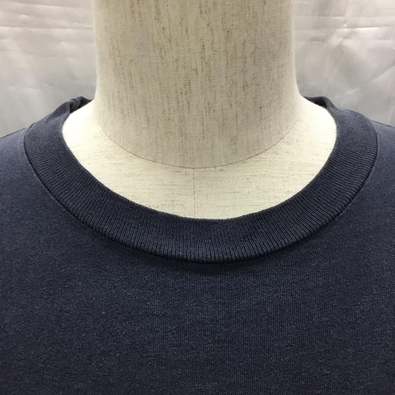 アディダス adidas Tシャツ 半袖 半袖カットソー プリントTシャツ クルーネックカットソー ロゴ、文字 紺 / ネイビー /  メンズ USED 古着 中古 10115769