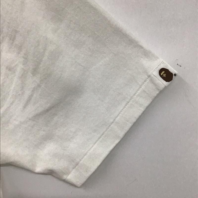 アベイシングエイプ A BATHING APE Tシャツ 半袖 半袖カットソー プリントTシャツ クルーネックカットソー M プリント 白 / ホワイト /  メンズ USED 古着 中古 10136254