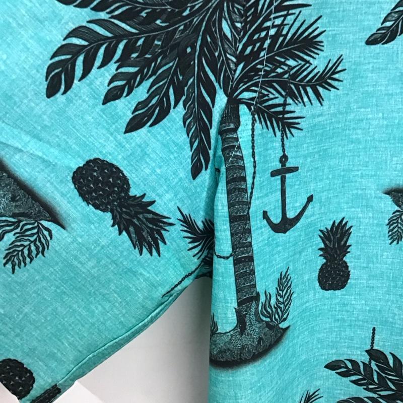 ハーレー Hurley シャツ、ブラウス 半袖 半袖シャツ プリントシャツ ポケットシャツ XL プリント 青 / ブルー /  メンズ USED 古着 中古 10132193