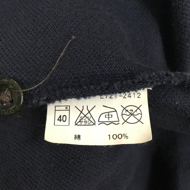 エドウィン EDWIN ポロシャツ 半袖 半袖ポロシャツ カラーシャツ 半袖カットソー L ロゴ、文字 紺 / ネイビー /  メンズ USED 古着 中古 10112290