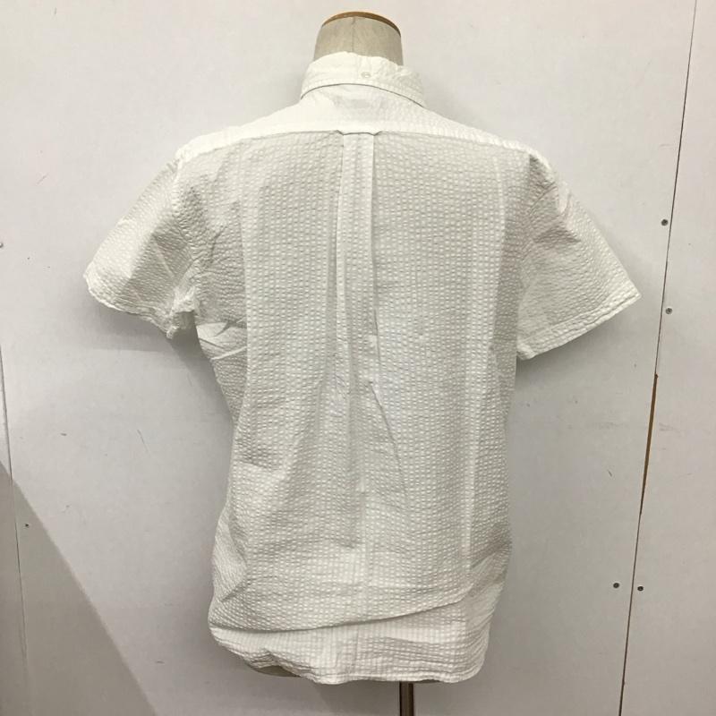 ランズエンド LANDS END シャツ、ブラウス 半袖 L 無地 白 / ホワイト /  メンズ USED 古着 中古 10128308