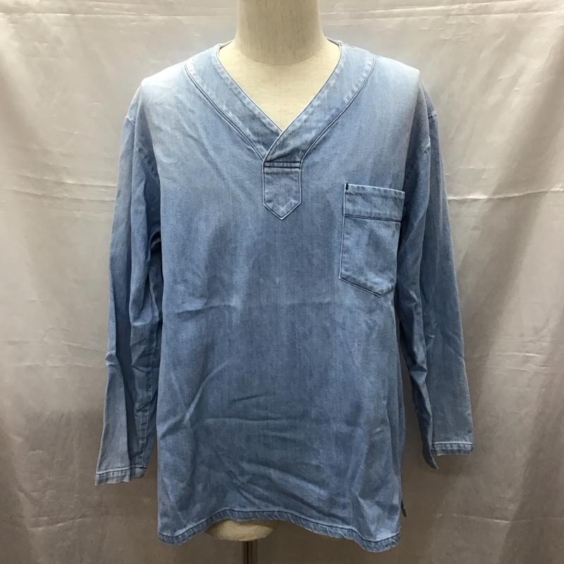 サニースポーツ SUNNY SPORTS カットソー 長袖 長袖シャツカットソー プルオーバーシャツ デニムシャツ M 無地 インディゴ / インディゴ /  メンズ USED 古着 中古 10116197