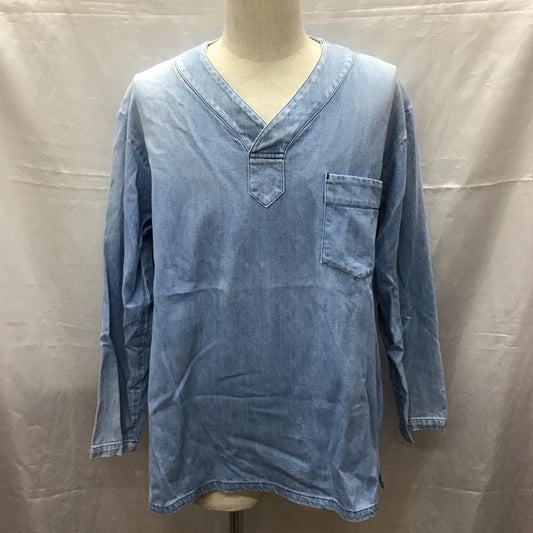 サニースポーツ SUNNY SPORTS カットソー 長袖 長袖シャツカットソー プルオーバーシャツ デニムシャツ M 無地 インディゴ / インディゴ /  メンズ USED 古着 中古 10116197