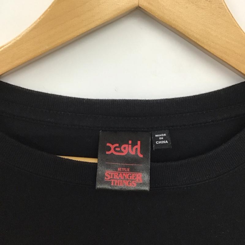 エックスガール X-girl Tシャツ 長袖 105221011018 STRANGER THINGS ELEVEN L/S TEE M プリント 黒 / ブラック /  レディース USED 古着 中古 10146293