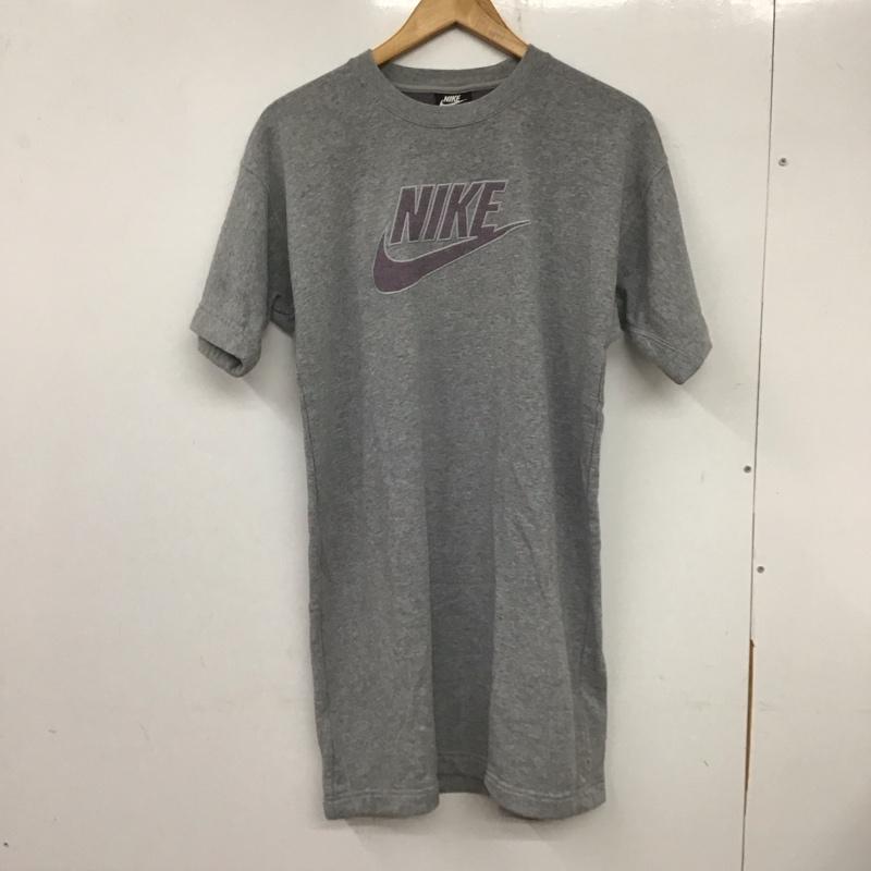 ナイキ NIKE ワンピース ひざ丈スカート CU6402-063 M ロゴ、文字 灰 / グレー /  レディース USED 古着 中古 10140351