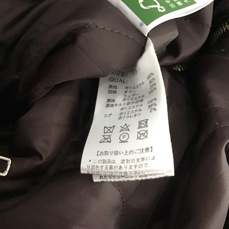 ジーナシス JEANASIS ジャケット、上着 ダウンジャケット JS071199TS ベロアクロップドダウンジャケット FREE 無地 茶 / ブラウン /  レディース USED 古着 中古 10147793