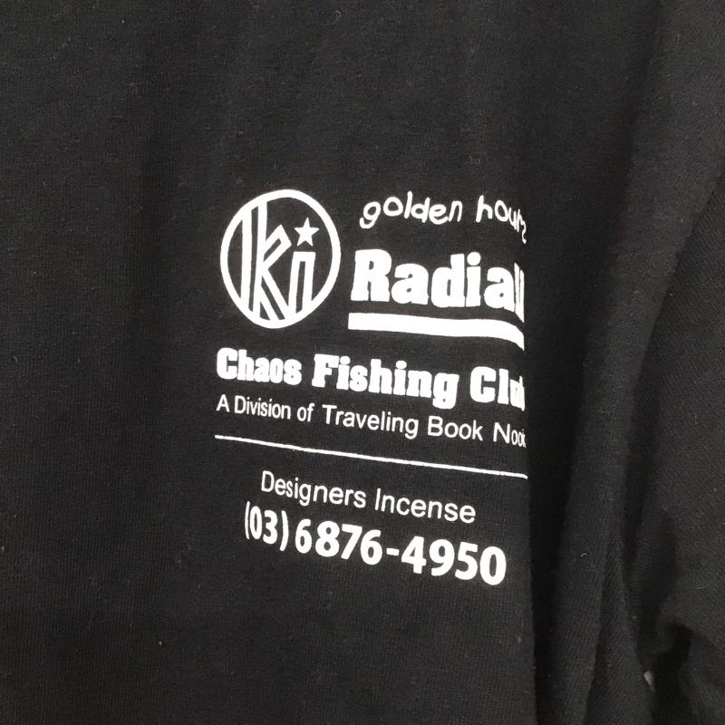 ラディアル RADIALL Tシャツ 長袖 長袖カットソー プリントカットソー クルーネック M ロゴ、文字 黒 / ブラック /  メンズ USED 古着 中古 10128666