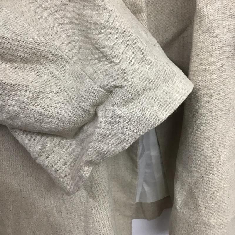 ザラ ZARA ジャケット、上着 ジャケット、ブレザー 2753/330/052 リネンジャケット プリントカフス L 無地 ベージュ / ベージュ /  レディース USED 古着 中古 10140665