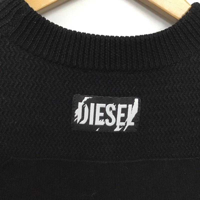 ディーゼル DIESEL ニット、セーター 長袖 長袖ニットカットソー クルーネック セーター M  黒 / ブラック /  メンズ USED 古着 中古 10148957