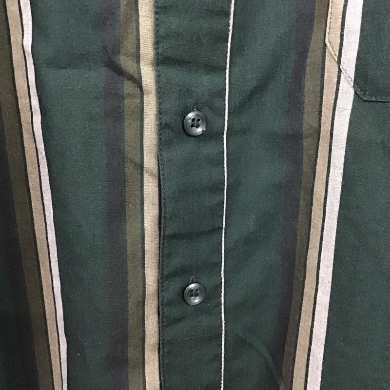 ピューリタン PURITAN シャツ、ブラウス 長袖 長袖シャツ ストライプシャツ カラーシャツ XL ストライプ カーキ / カーキ /  メンズ USED 古着 中古 10150274