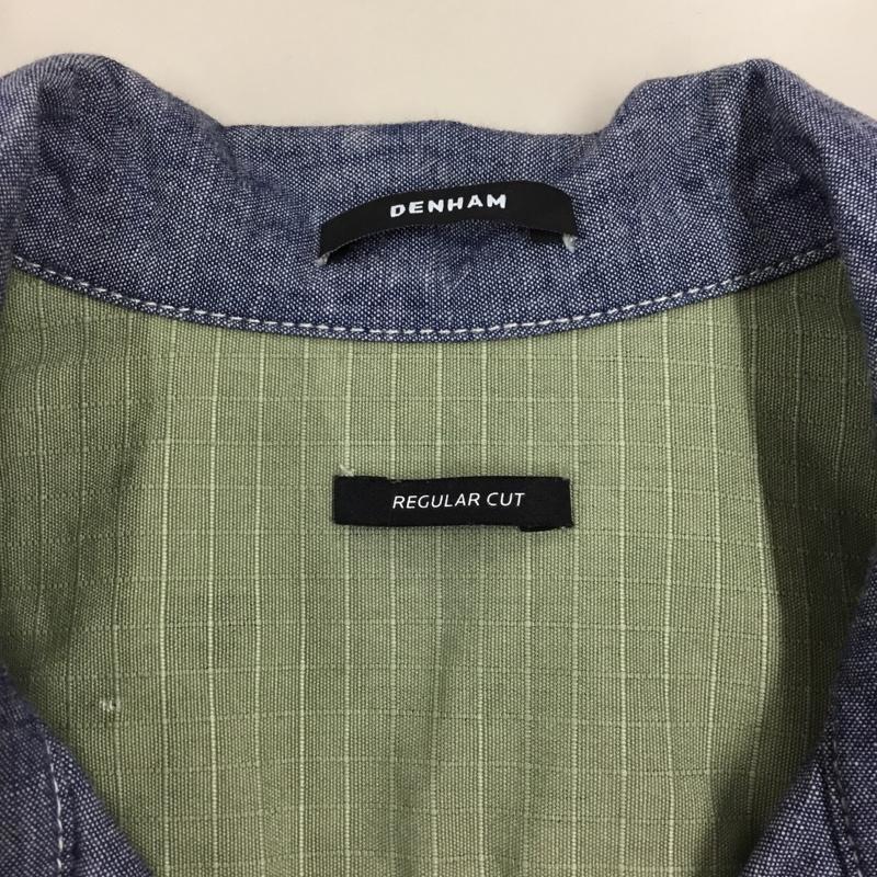 デンハム DENHAM シャツ、ブラウス 半袖 27190-4-40802 シャンブレーシャツ 半袖シャツ XS 無地 インディゴ / インディゴ /  メンズ USED 古着 中古 10115756