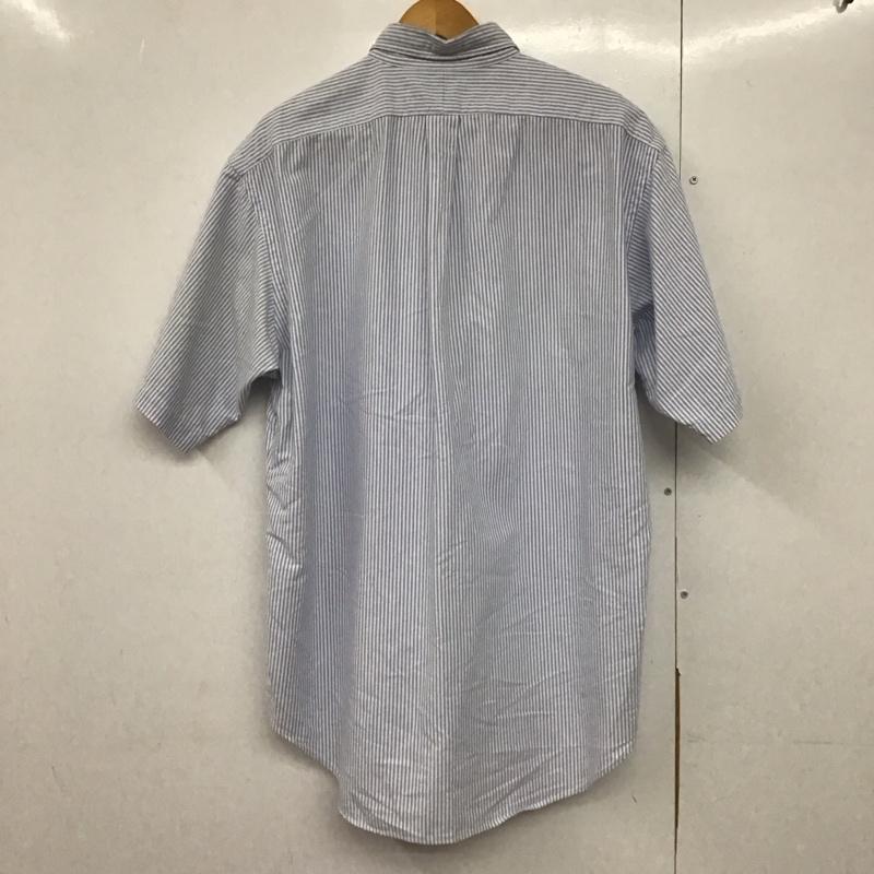ポロバイラルフローレン Polo by RALPH LAUREN シャツ、ブラウス 半袖 半袖シャツ プリントシャツ ポケットシャツ L ロゴ、文字 白 / ホワイト / X 水色 / ライトブルー /  メンズ USED 古着 中古 10141244