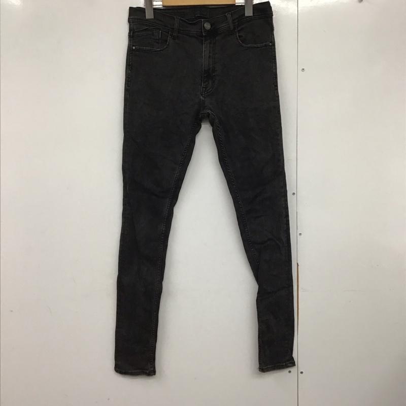 ザラメン ZARA MAN パンツ デニム、ジーンズ デニムパンツ スリムパンツ カジュアルパンツ ストレッチパンツ 42インチ 無地 黒 / ブラック /  メンズ USED 古着 中古 10143233