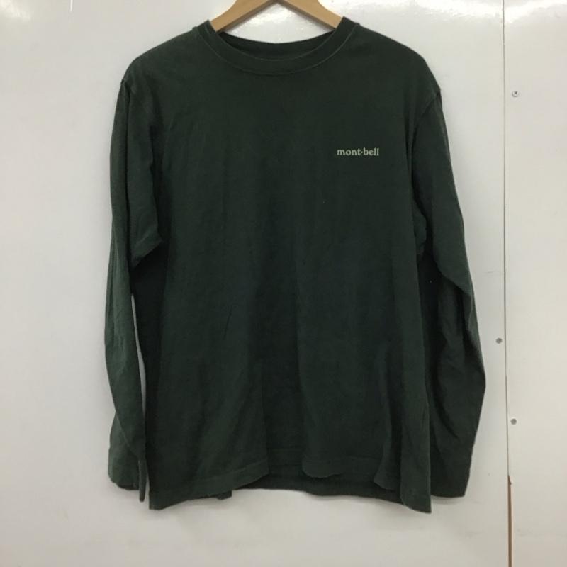 モンベル mont-bell カットソー 長袖 長袖カットソー プリントカットソー クルーネック M ロゴ、文字 カーキ / カーキ /  メンズ USED 古着 中古 10148689