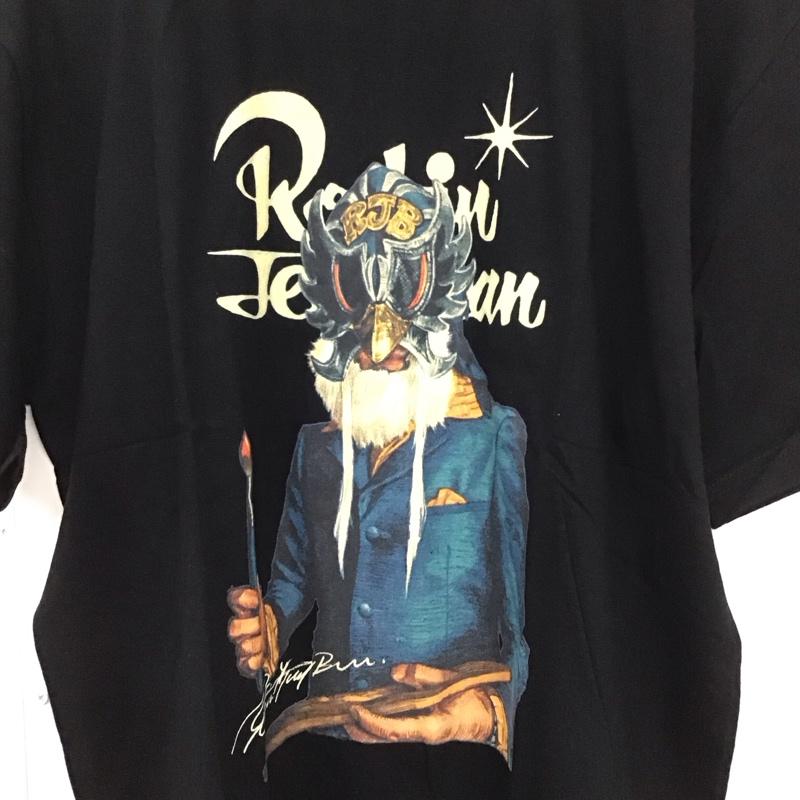 エロスティカ EROSTiKA Tシャツ 半袖 半袖カットソー プリントTシャツ クルーネックカットソー XL プリント 黒 / ブラック /  メンズ USED 古着 中古 10130100