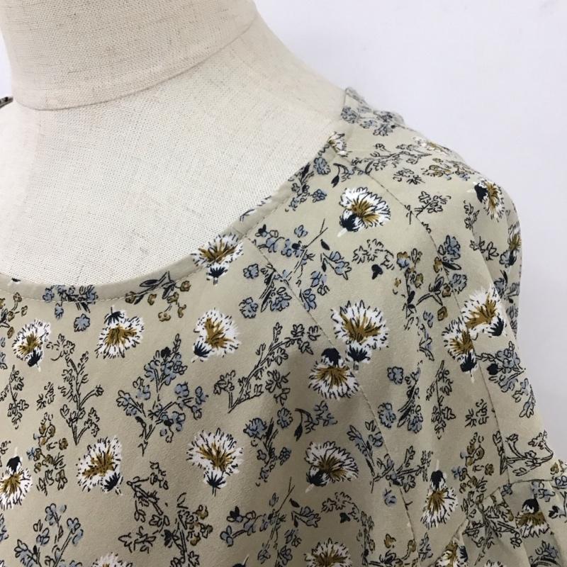 アイテムズ アーバンリサーチ ITEMS URBAN RESEARCH ワンピース ロングスカート IT15-26A010 バックデザインプリントワンピース 半袖 FREE 花柄 ベージュ / ベージュ /  レディース USED 古着 中古 10116475