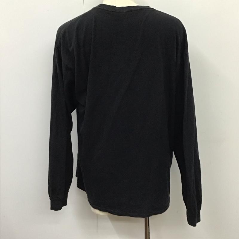 フラグスタフ FLAGSTUFF カットソー 長袖 長袖カットソー クルーネックカットソー ロングスリーブカットソー プリントTシャツ ロゴ、文字 黒 / ブラック /  メンズ USED 古着 中古 10115611