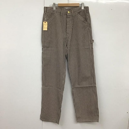 シュガーケーン SUGAR CANE パンツ デニム、ジーンズ ワイドパンツ カジュアルパンツ ワークパンツ ヒッコリーパンツ 33インチ ストライプ 白 / ホワイト / X 紺 / ネイビー /  メンズ USED 古着 中古 10128629