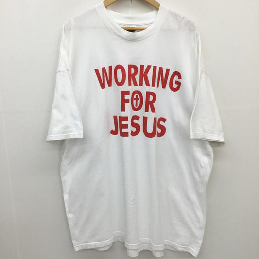 ユーズドクロージング used clothes Tシャツ 半袖 FRUIT OF THE LOOM Tシャツ 白 RN13765 CA18345 4L ロゴ、文字 白 / ホワイト /  メンズ USED 古着 中古 10130953