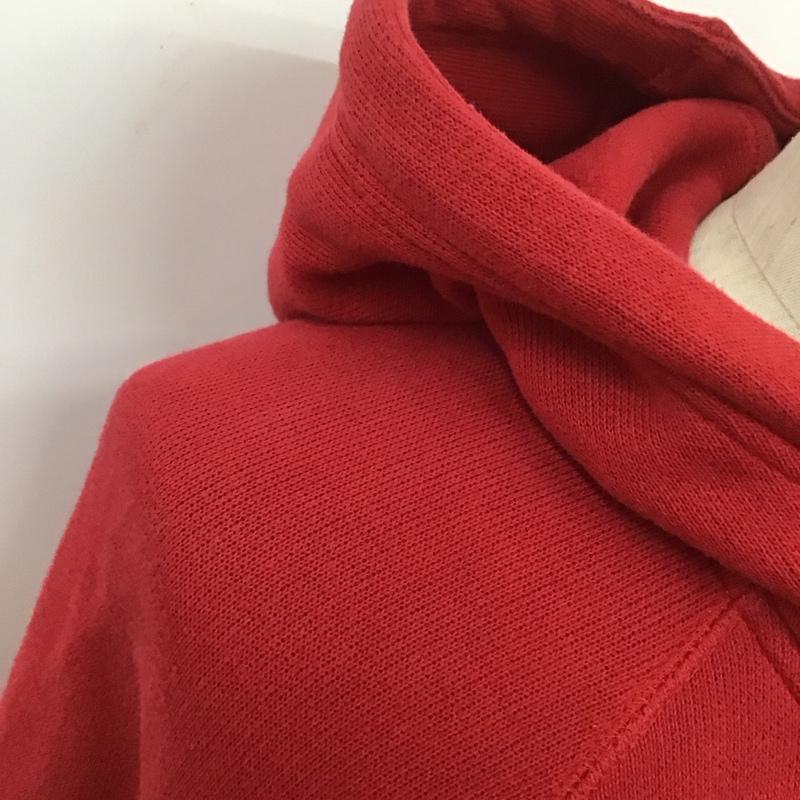 ナイキ NIKE パーカー 長袖 ジップパーカー XXL ロゴ、文字 赤 / レッド /  メンズ USED 古着 中古 10108156