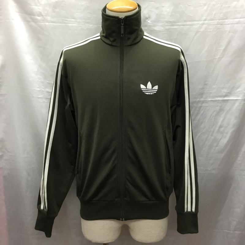 アディダス adidas ジャケット、上着 ジャケット、ブレザー ジップアップジャケット ジャンパー ジャケット ジャージ 00s S ロゴ、文字 カーキ / カーキ /  メンズ USED 古着 中古 10121783