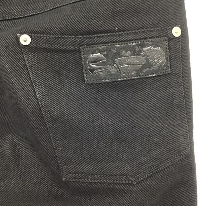 エイプリル77 APRIL77 パンツ デニム、ジーンズ デニムパンツ スリムパンツ ストレッチパンツ ジーンズ 27インチ 無地 黒 / ブラック /  メンズ USED 古着 中古 10119705