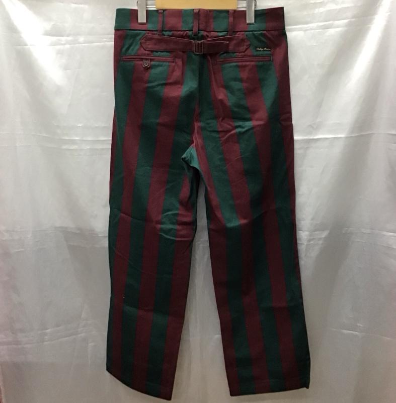 ファッキンオーサム FUCKING AWESOME パンツ スラックス カジュアルパンツ スラックス チノパン ストレートパンツ 34 ストライプ 緑 / グリーン / X えんじ / ワインレッド /  メンズ USED 古着 中古 10111675
