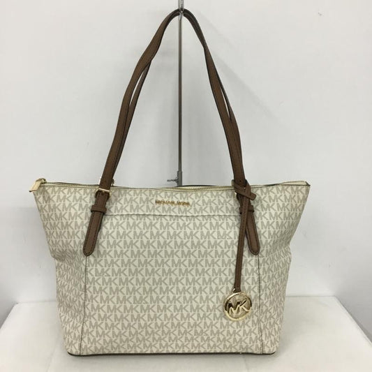 マイケルコース MICHAEL KORS トートバッグ トートバッグ 35F8GC6T7B シグネチャー ロゴ、文字 オフホワイト / オフホワイト /  レディース USED 古着 中古 10140049