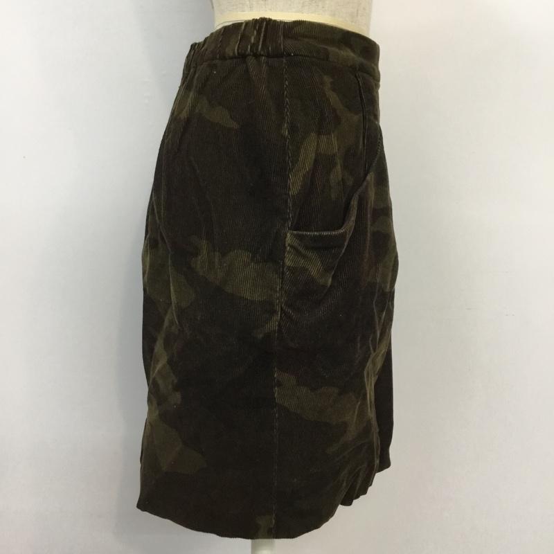 シップス SHIPS スカート ミニスカート カモフラ 34 カモフラージュ柄・迷彩 カーキ / カーキ /  レディース USED 古着 中古 10043461