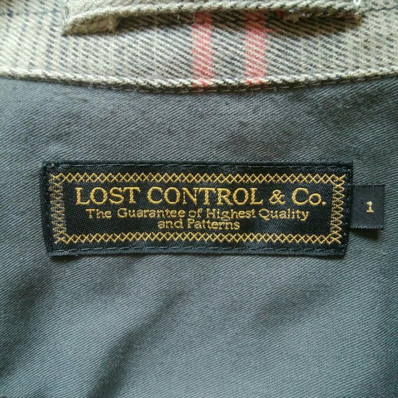 ロストコントロール LOST CONTROL シャツ、ブラウス 長袖 1 チェック ベージュ / ベージュ / X 茶 / ブラウン / X 赤 / レッド /  メンズ USED 古着 中古 10008452